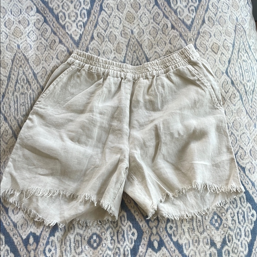 Casual linen Tan Women's Shorts